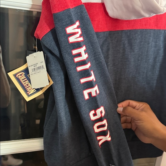 New Era Red, White, and Gray Hoodie